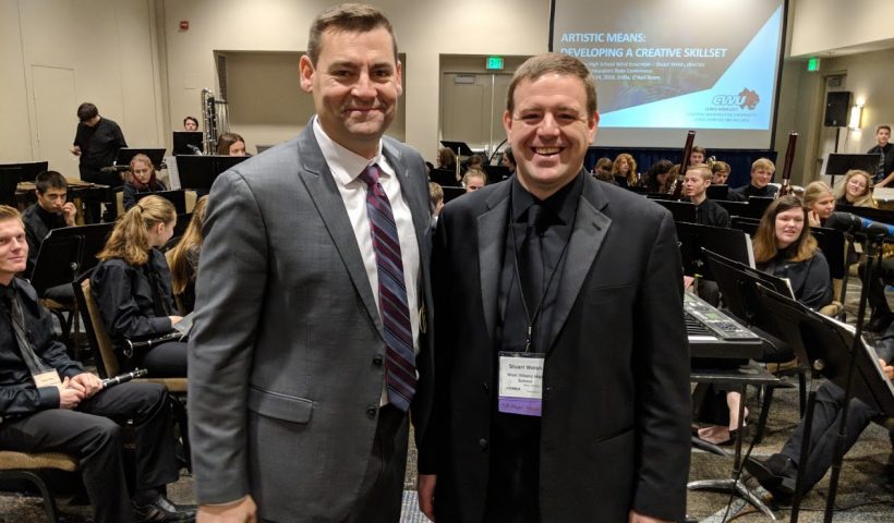 Stuart Welsh and Dr. Lewis Norfleet at All-State Music Conference.