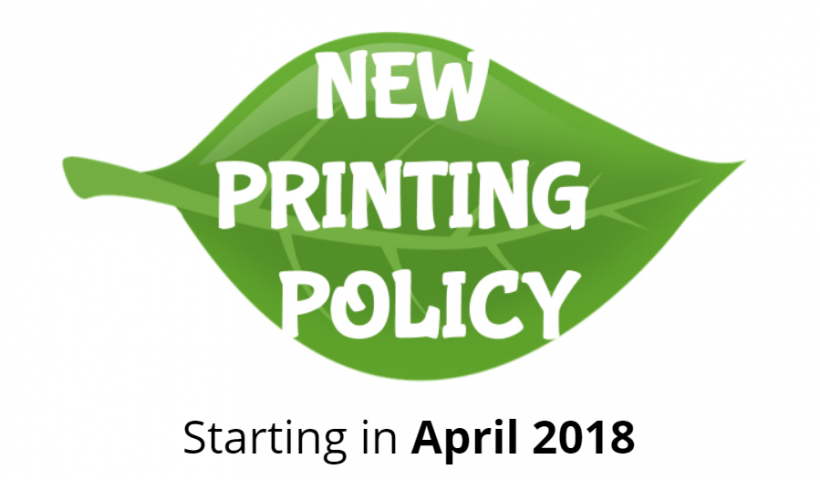 New Printing Policy