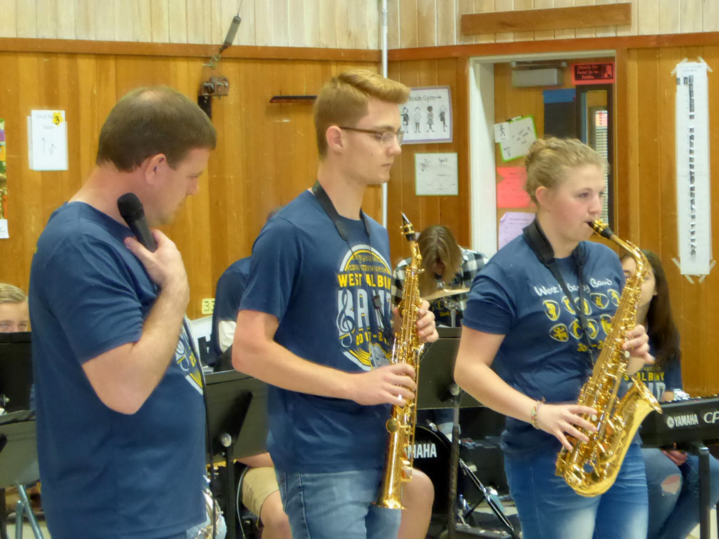 West Albany High School Jazz Band members.