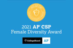 WAHS Earns 2021 AP Computer Science Female Diversity Award
